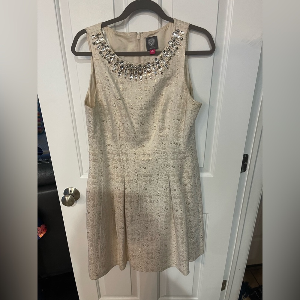 Vince camuto ivory dress size 12